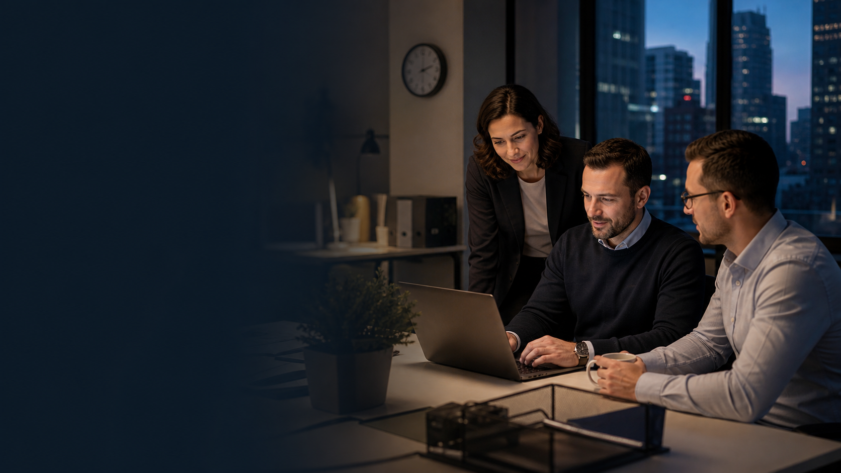 Team completing planned work after hours