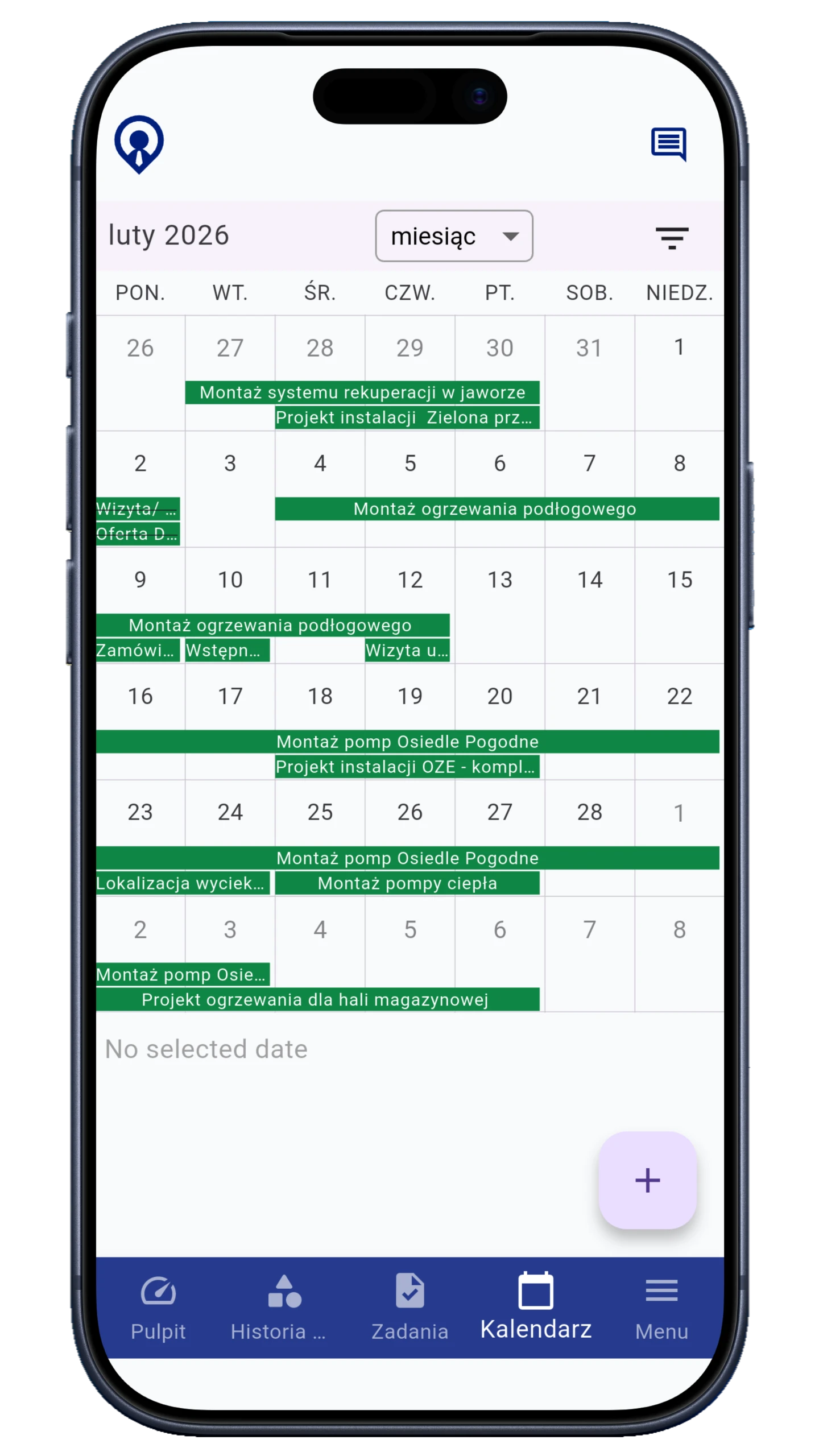 Schedule in the CrewTango mobile app